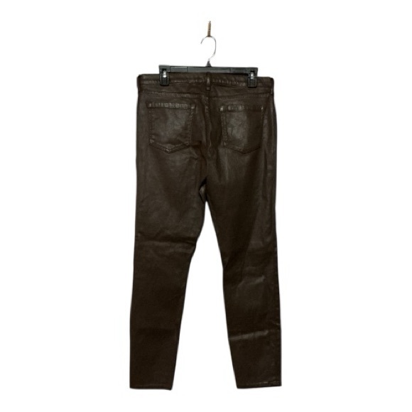 Banana Republic Dark Brown Faux Leather Trousers - Picture 2 of 4